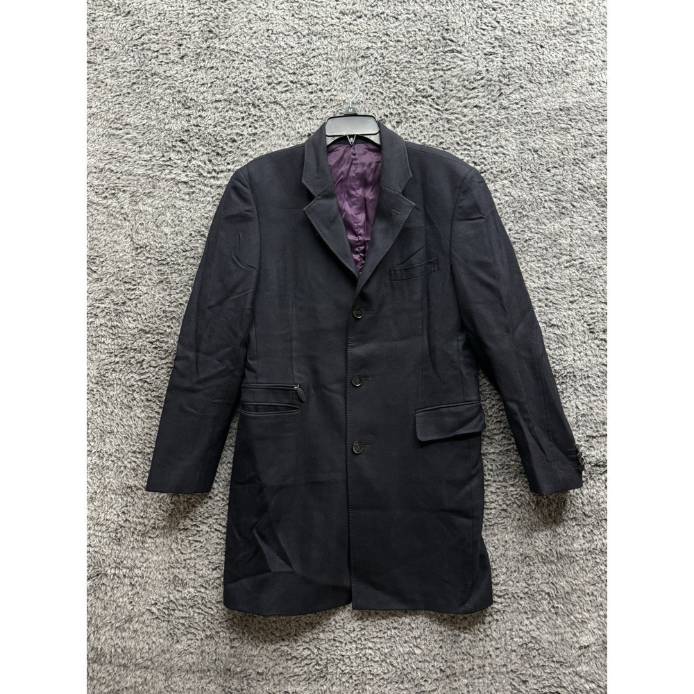 T.M LEWIN Coat Men's (UK) 40R Wool Lined Notch Lapel Single Button‎ Pin Stripe